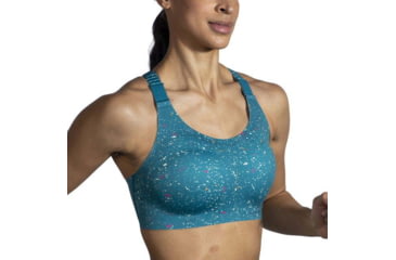 Image of Brooks Dare Racerback Run Bra 2.0 - Womens, Lagoon Speckle Print, 40DD, 350085464.0402D