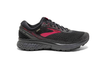 Image of Brooks Ghost 11 GTX Road Running Shoes - Womens, Black/Pink/Ebony, Medium, 6.5 US, 1202761B071.065