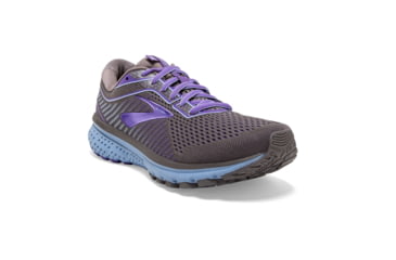 Image of Brooks Ghost 12 Road Running Shoe - Womens, Shark/Violet/Bel Air Blue, Medium, 5.0, 1203051B097.050