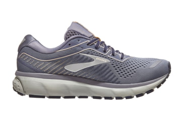 Image of Brooks Ghost 12 - Womens, Granite/Peacoat/Peach, Medium, 6.0, 1203051B086.060