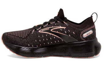 Image of Brooks Glycerin StealthFit 20 Running Shoes - Womens, Medium, Black/Pearl/Peach, 7.5, 1203721B026.075