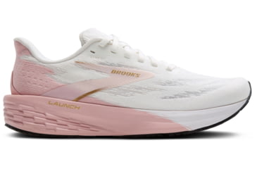 Image of Brooks Launch 11 Road Running Shoes - Womens, White/Gold/Pink, 6, 1B, 1204391B164.060