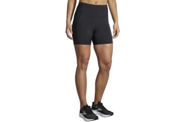 Image of Brooks Method 5in Short Tight - Womens, Black, XL, 221523001.040