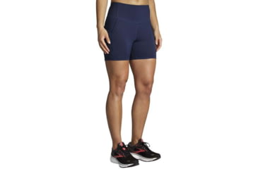 Image of Brooks Method 5in Short Tight - Womens, Navy, XS, 221523451.020