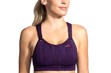 Image of Brooks Moving Comfort Rebound Racer Bra - Womens, Berry Jacquard, 36-DD, 350037512.0362D