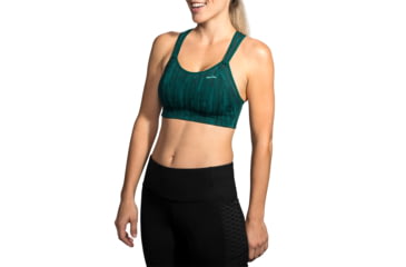 Image of Brooks Moving Comfort Rebound Racer Bra - Womens, Forest Jacquard, 34-D, 350037335.0341D