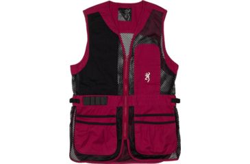 Image of Browning Bg Mesh Shooting Vest R-hand Women's Medium Black/cassis