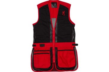 Image of Browning Bg Mesh Shooting Vest R-hand Youth's Small Black/red