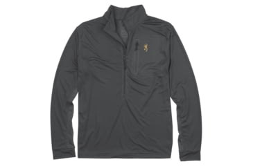 Image of Browning Early Season 3/4 Zip Shirt - Mens, Carbon Gray, Large, 3010567903