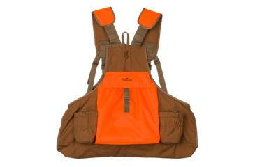 Image of Browning Strap Bird N Lite 2.0 w/o Embroidery Vest, Tan/Blaze, Medium/Large, 3059335802