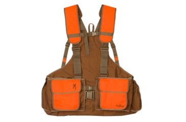 Image of Browning Strap Bird N Lite 2.0 w/o Embroidery Vest, Tan/Blaze, Medium/Large, 3059335802