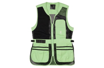 Image of Browning Trappercreek Shooting Vest - Women's, Black/Neomint, 2XL, 3050694405