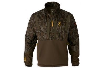 Image of Browning Wicked Wing Timber 1/4 Zip S/S Top,Mossy Oak Bottomland,L 3016251903