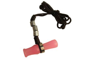 Image of Buck Gardner Duck Call Necklace w/ Wood Duck Whistle, Pink Pearl NWD-WHS-PP-CS