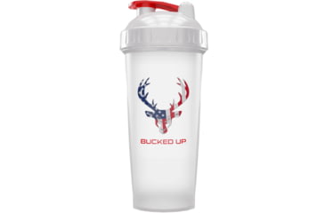 Image of Bucked Up 28 oz Perfect Shaker, White/USA Flag, 9000099