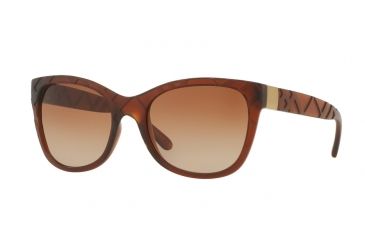 Image of Burberry BE4219 Progressive Prescription Sunglasses BE4219-358313-56 - Lens Diameter 56 mm, Frame Color Matte Brown