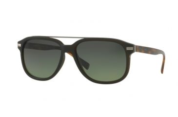 Image of Burberry BE4233 Progressive Prescription Sunglasses BE4233-3620T4-57 - Lens Diameter 57 mm, Frame Color Matte Green