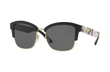 Image of Burberry BE4265 Progressive Prescription Sunglasses BE4265-372387-54 - Lens Diameter 54 mm, Frame Color Black Light Gold
