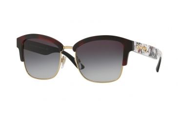 Image of Burberry BE4265 Progressive Prescription Sunglasses BE4265-37248G-54 - Lens Diameter 54 mm, Frame Color Red Havana/light Gold
