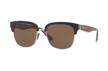 Image of Burberry BE4272 Progressive Prescription Sunglasses BE4272-373673-53 - Lens Diameter 53 mm, Frame Color Top Blue On Check/Silver