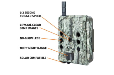 Image of Bushnell CelluCore 30mp AT&amp;T No Glow Treebark Trail Cam, Camo, Box, 119902A