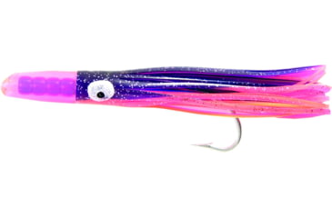 Image of C&amp;H Lures Rattle Jet Trolling Lure Rigged &amp; Ready, 100LB Mono, 6 ft, 7/0 Hook, Blue/Pink Skirt, CH-RJ-03
