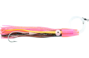 Image of C&amp;H Lures Rattle Jet XL Trolling Lure Rigged &amp; Ready, 130LB Mono, 6 ft, 8/0 Hook, Pink/Black Skirt, CH-RJX-02