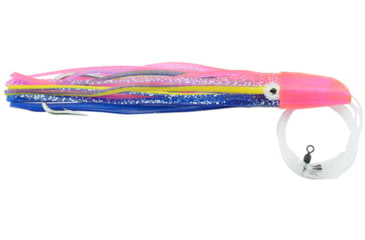 Image of C&amp;H Lures Rattle Jet XL Trolling Lure Rigged &amp; Ready, 130LB Mono, 6 ft, 8/0 Hook, Pink/Blue Skirt, CH-RJX-03