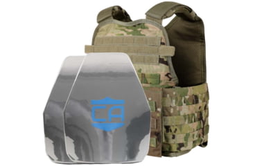Image of Caliber Armor AR550 11 x 14 Level III+ Body Armor w/ PolyShield Spall Coat and Condor MOPC Package, Scorpion OCP, Medium/2XL, 19-AR550-MOPC-1114-SPC-OCP