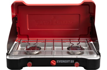 Image of Camp Chef Mountain Series Everest 2X High Output Two-Burner Cooking System, Black/Red, MSHPX
