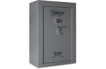 Image of Cannon Safe Scout S33 48 Gun Electronic Safe, 59x40x24in - Hammertone Gray/Chrome S33-H2TEC-13