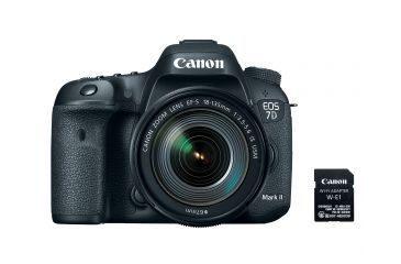 Image of Canon EOS 7D Mark II Camera, w/EF-S 18-135mm IS USM Standard Zoom Lens Wi-Fi Adapter Kit, Black 9128B135