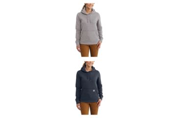 Image of Carhartt Clarksburg Pullover Sweatshirt - Women's, Asphalt Heather, Navy