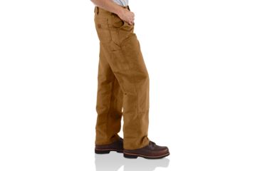 Image of Carhartt Double-Front Work Dungaree Washed Duck - Mens, Dark Brown, 34 Inseam, 32 Waist, B136-DKB-34-32