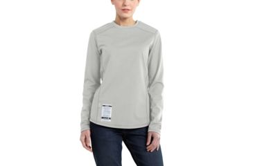 Image of Carhartt Flame-Resistant Force Cotton Long Sleeve T-Shirt, Light Gray, Extra Small/Regular 101107-051-REG-XS