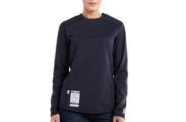 Image of Carhartt Flame-Resistant Force Cotton Long Sleeve T-Shirt, Dark Navy, 2XL/Regular 101107-410-REG-XXL