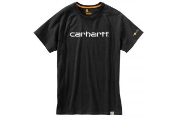 Image of Carhartt Force Cotton Delmont Gphc Short Sleeve T-Shirt for Mens, Black, Medium/Regular 102549-001-REG-M