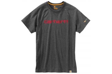 Image of Carhartt Force Cotton Delmont Gphc Short Sleeve T-Shirt for Mens, Carbon Heather, Small/Regular 102549-026-REG-S