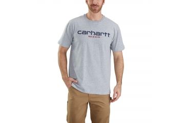 Image of Carhartt Lubbock Graphic Short Sleeve T-shirt - Mens, Heather Gray, XL-REG 103181-034-REG-XL