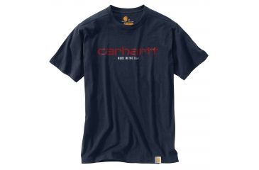Image of Carhartt Lubbock Graphic Short Sleeve T-shirt - Mens, Navy, L-REG 103181-412-REG-L