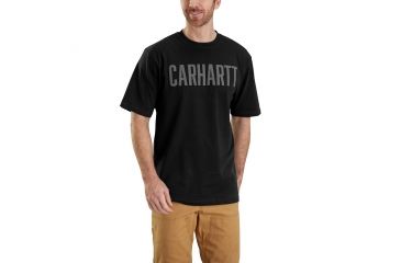 Image of Carhartt Workwear Graphic Block Logo Short Sleeve T-shirt - Mens, Black, XL-REG 103177-001-REG-XL