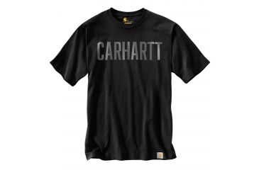Image of Carhartt Workwear Graphic Block Logo Short Sleeve T-shirt - Mens, Black, XL-REG 103177-001-REG-XL