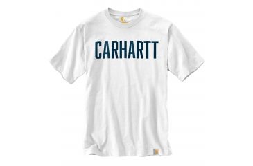 Image of Carhartt Workwear Graphic Block Logo Short Sleeve T-shirt - Mens, Black, M-REG 103177-100-REG-M