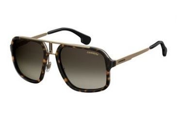 Image of Carrera 1004/S Progressive Prescription Sunglasses CA1004S-02IK-HA-5720 - Frame Color Havana Gold, Lens Diameter 57 mm
