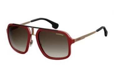 Image of Carrera 1004/S Progressive Prescription Sunglasses CA1004S-0AU2-HA-5720 - Frame Color Red / Gold, Lens Diameter 57 mm