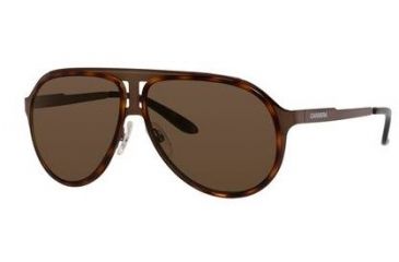 Image of Carrera 100/S Single Vision Prescription Sunglasses CA100S-0HKY-EJ-6112 - Lens Diameter 61 mm, Frame Color Brown Havana Bw