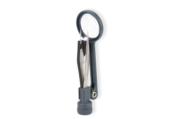 Image of Carson MagniGrip 4x LED Lighted Magnifier w/ Precision Tweezers - Batteries Included MG-88