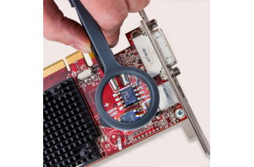 Image of Carson MagniGrip 4x LED Lighted Magnifier w/ Precision Tweezers - Batteries Included MG-88