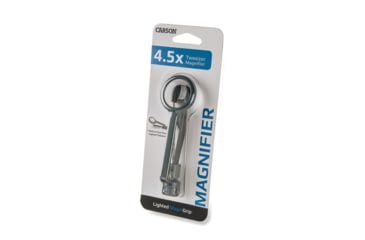 Image of Carson MagniGrip 4x LED Lighted Magnifier w/ Precision Tweezers - Batteries Included MG-88