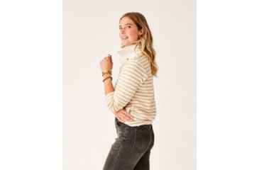 Image of Carve Designs Clara Fleece Pullover - Womens, Birch Even Stripe, Medium, FLPO15-282-MD